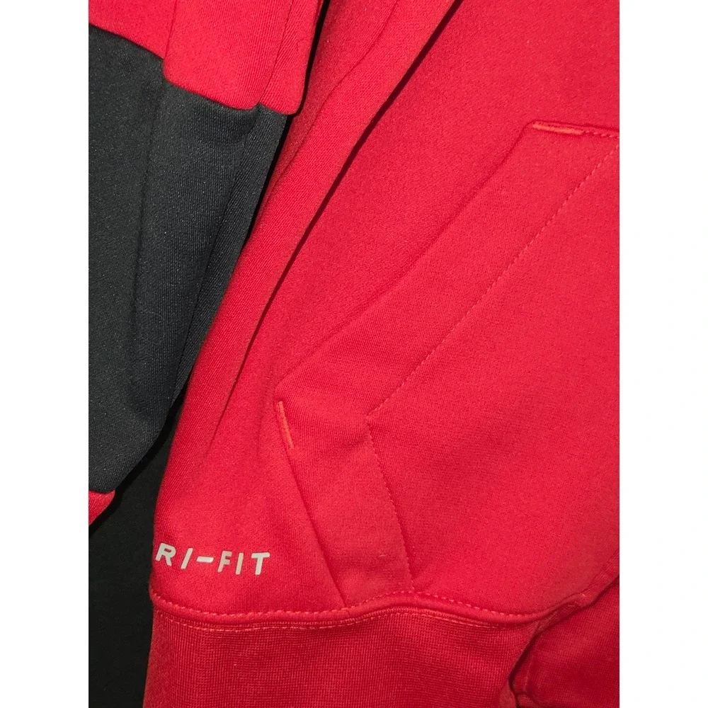 Jordan‎ Dri-FIT Full Zip Hoodie Red Black Colorblock Kids Size S (8-10)